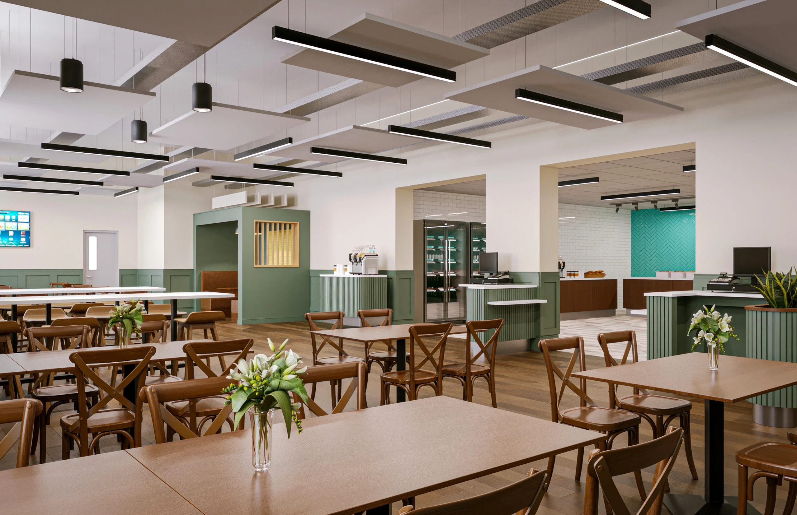 Commercial Dining Hall CGI renders (1)