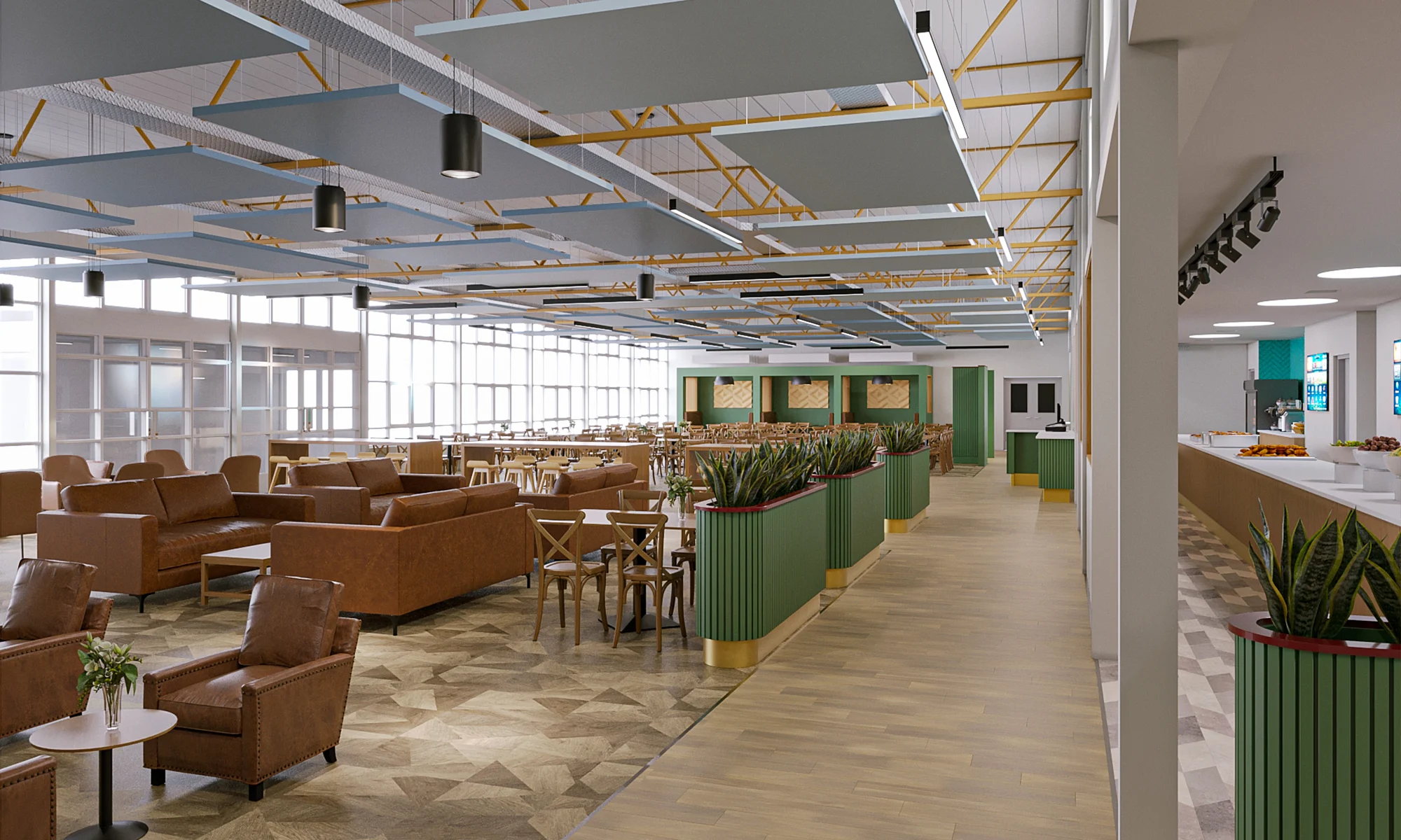 Commercial Dining Hall CGI renders (1)